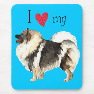 Alfombrilla De Ratón Amo mi Keeshond