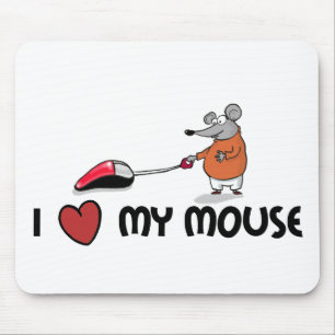 Alfombrilla De Ratón Amo mi mousepad cartooned ratón