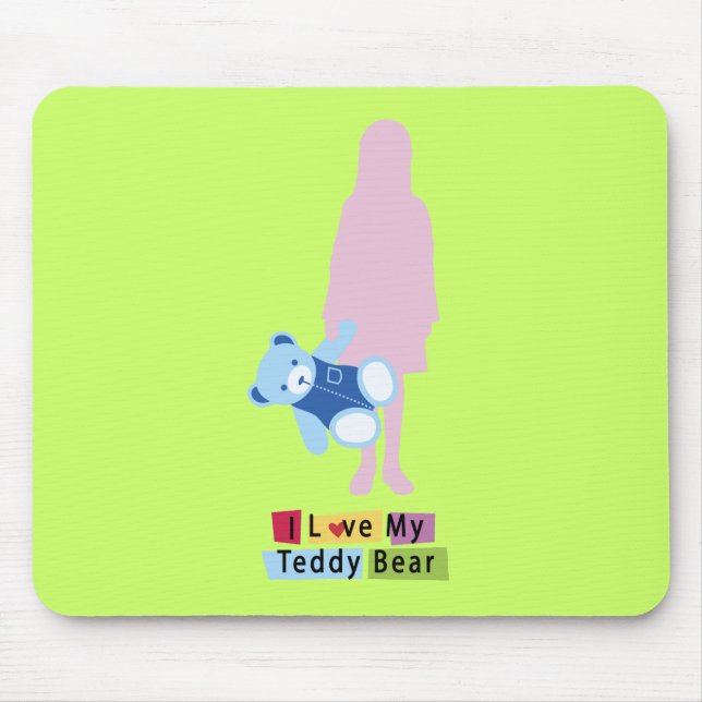Alfombrilla De Ratón Amo mi Oso Teddy (Frente)