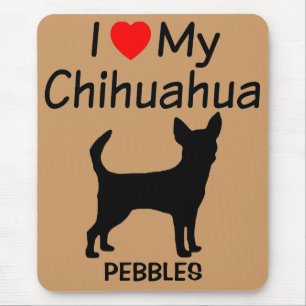 Alfombrilla De Ratón Amo Mi Perro Chihuahua Rama Mousepad