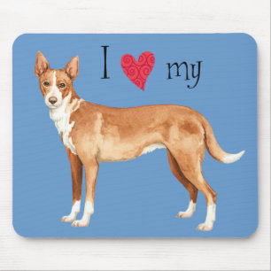 Alfombrilla De Ratón Amo mi Podengo portugués
