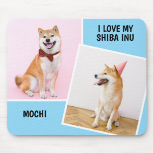 Alfombrilla De Ratón Amo Mi Shiba Inu Dos Fotografía