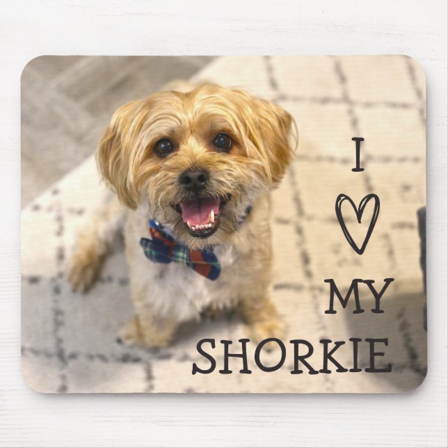 Alfombrilla De Ratón Amo Mi Shorkie | Foto completa (Frente)