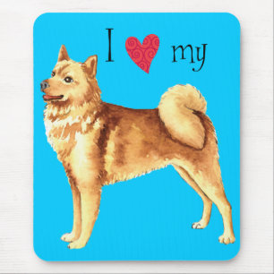 Alfombrilla De Ratón Amo mi Spitz finlandés