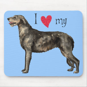 Alfombrilla De Ratón Amo mi Wolfhound Irlandés