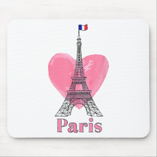 Alfombrilla De Ratón Amo París Torre Eiffel Francia Regalo