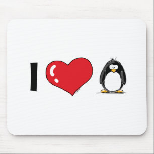 Alfombrilla De Ratón Amo pingüinos