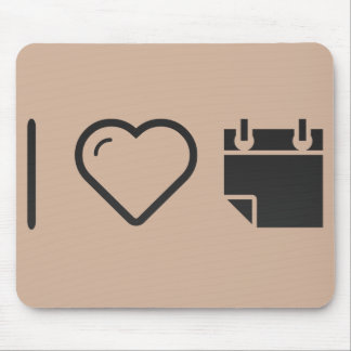 Alfombrilla De Ratón Amo rasgo apagado calendarios