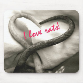 Alfombrilla De Ratón ¡Amo ratas! cojín de ratón