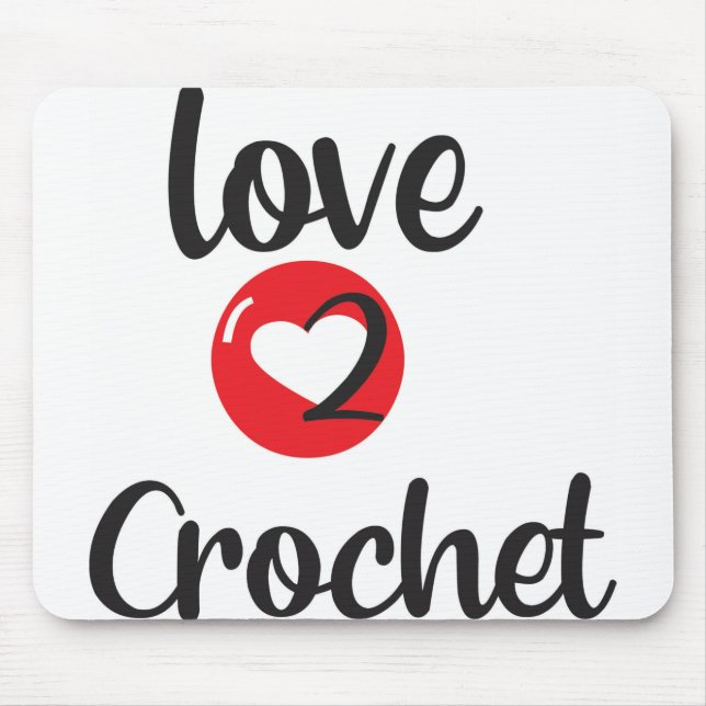 Alfombrilla De Ratón amor 2 crochet (Frente)