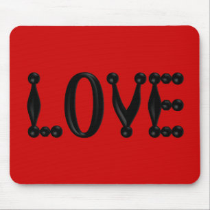 Alfombrilla De Ratón AMOR 3D negro