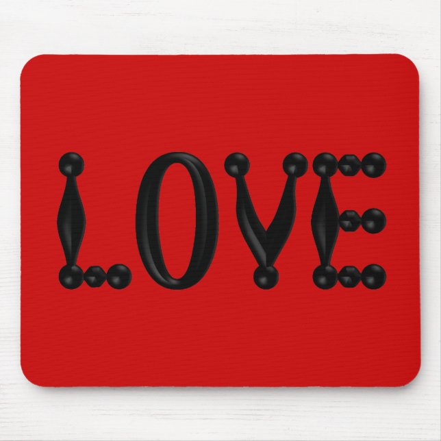 Alfombrilla De Ratón AMOR 3D negro (Frente)
