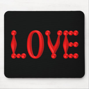 Alfombrilla De Ratón AMOR 3D rojo