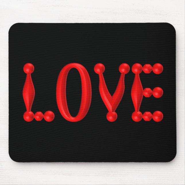 Alfombrilla De Ratón AMOR 3D rojo (Frente)
