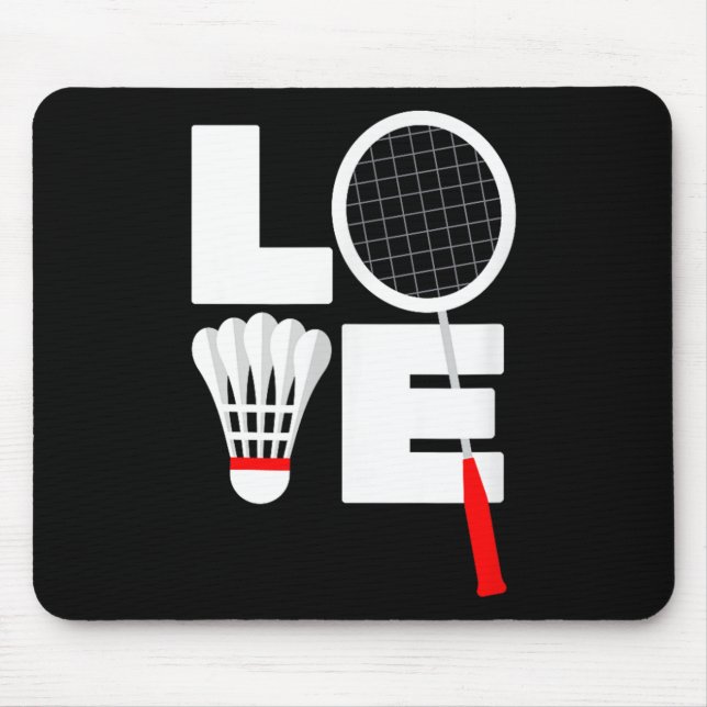 Alfombrilla De Ratón Amor al bádminton  (Frente)