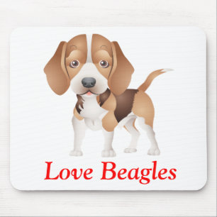 Alfombrilla De Ratón Amor Beagles Perro Cachorro Personalizado Almohadi