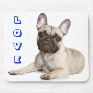 Alfombrilla De Ratón Amor Bulldog francés dulce Perro Mousepad