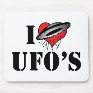 Alfombrilla De Ratón Amor Corazones Ovnis - Área 51 Amante Alien de Ros