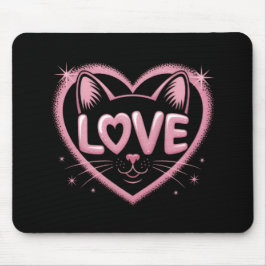 Alfombrilla De Ratón Amor de Gato Brillante