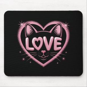 Alfombrilla De Ratón Amor de Gato Brillante