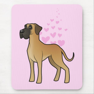 Alfombrilla De Ratón Amor de great dane
