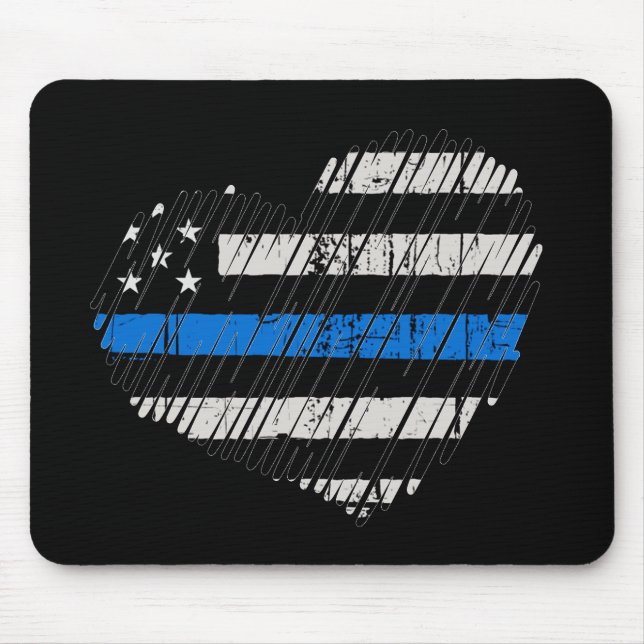 Alfombrilla De Ratón Amor de la línea azul (Frente)
