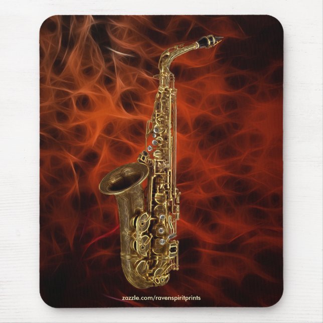 Alfombrilla De Ratón AMOR DE LA MÚSICA SAXOPHONE Mousepad (Frente)