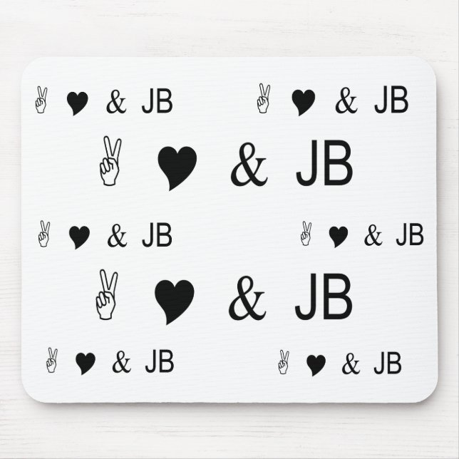 Alfombrilla De Ratón Amor de la paz y JB (Frente)