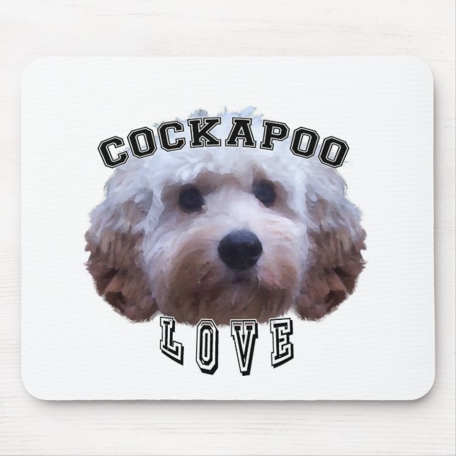 Alfombrilla De Ratón Amor de los perros de Cockapoo (Frente)