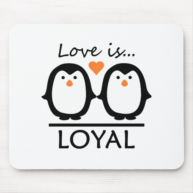 Alfombrilla De Ratón Amor de pingüinos (Frente)