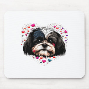 Alfombrilla De Ratón Amor De Shih Tzu Corazón Para El Día De San Valent