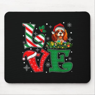 Alfombrilla De Ratón Amor de sombrero de Santa Cavalier King Charles Sp