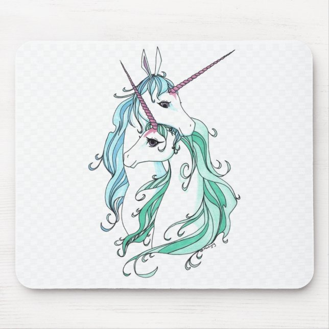 Alfombrilla De Ratón Amor de Unicornio (Frente)