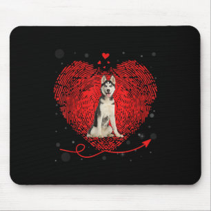 Alfombrilla De Ratón Amor del corazón Husky Siberiano   Gracioso regalo