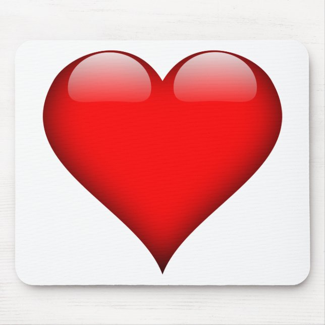 Alfombrilla De Ratón Amor del corazón rojo (Frente)