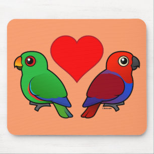 Alfombrilla De Ratón Amor del loro de Eclectus