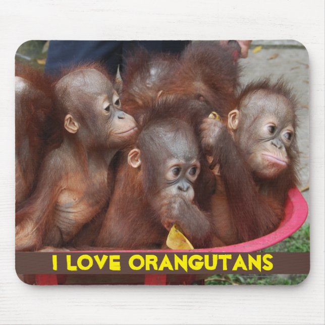 Alfombrilla De Ratón Amor del orangután (Frente)