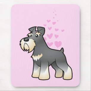 Alfombrilla De Ratón Amor del Schnauzer gigante/estándar/miniatura
