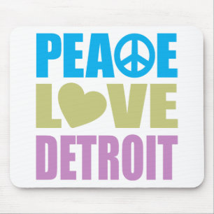 Alfombrilla De Ratón Amor Detroit de la paz