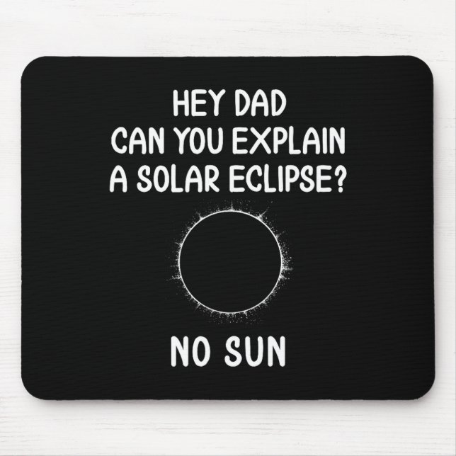 Alfombrilla De Ratón Amor Divertido Eclipse Solar Total Astronomía (Frente)