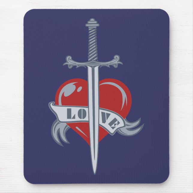 Alfombrilla De Ratón Amor Espada personalizado mousepad (Frente)