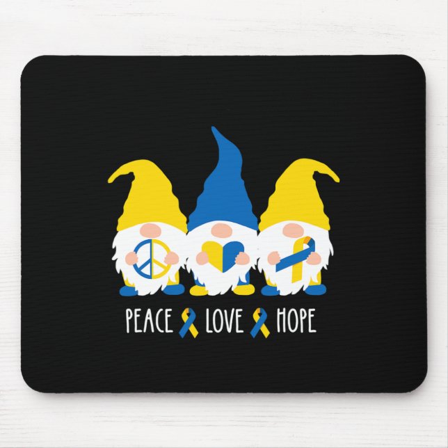 Alfombrilla De Ratón Amor Esperanza Cute Gnomes Abajo Síndrome Concienc (Frente)