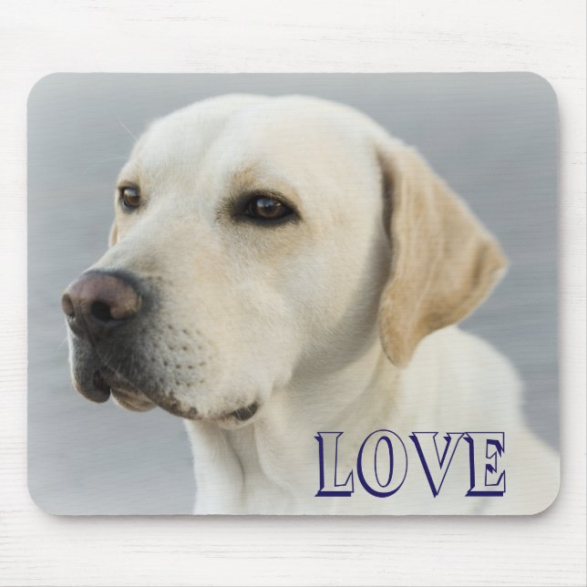 Alfombrilla De Ratón Amor Labrador Recuperador Perro Cachorro Mousepad (Frente)