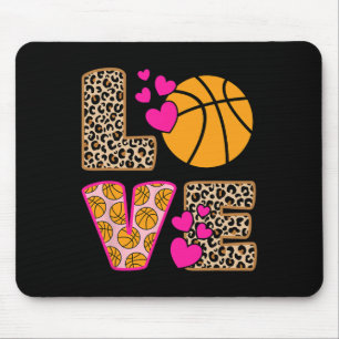 Alfombrilla De Ratón Amor lindo Baloncesto Leopardo Mujeres Chicas Bas