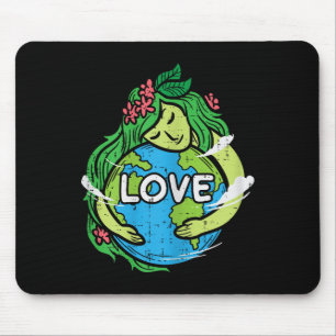 Alfombrilla De Ratón Amor Madre Tierra Planeta Hug Naturaleza Medio Amb