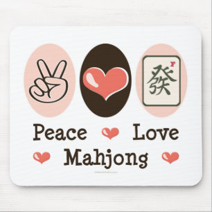 Alfombrilla De Ratón Amor Mahjong Mousepad de la paz
