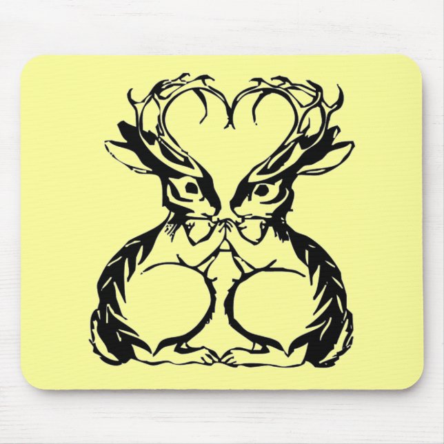 Alfombrilla De Ratón Amor Mousepad de Jackalope (Frente)