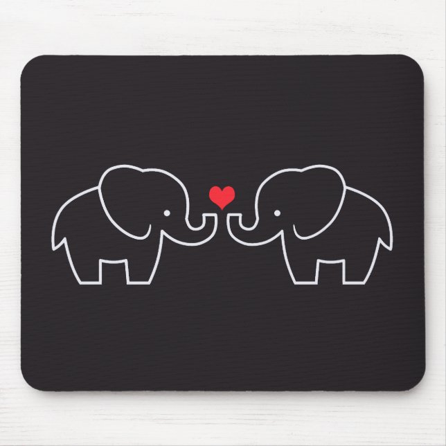Alfombrilla De Ratón Amor Mousepad del elefante (Frente)