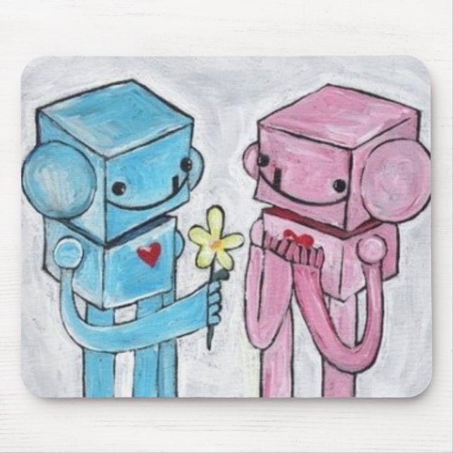 Alfombrilla De Ratón Amor Mousepad del robot (Frente)