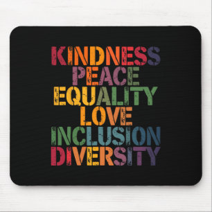 Alfombrilla De Ratón Amor Paz Diversidad Inclusión Igualdad Hist negra